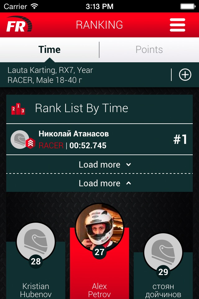 RaceFacer screenshot 2