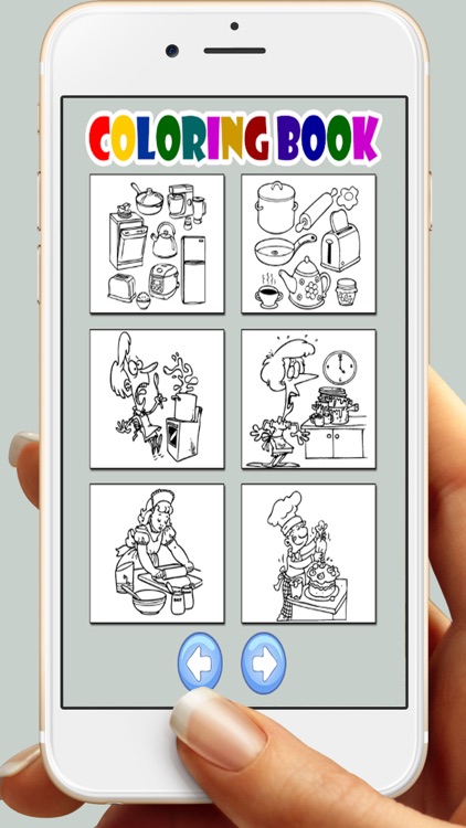 Printable Cooking Coloring Book Game For Kids screenshot-3