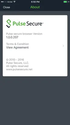 Screenshot 1 Pulse Secure Access Browser iphone