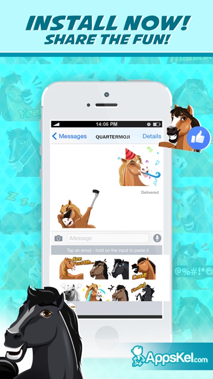 Quartermoji: American Quarter Horse Emoji Stickers screenshot-3