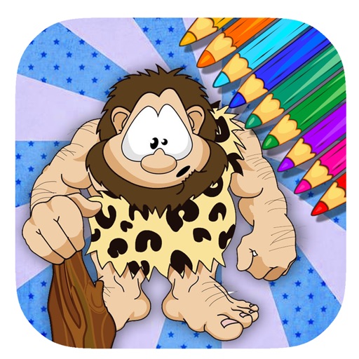 Cave Boy Coloring Page Game Edition icon