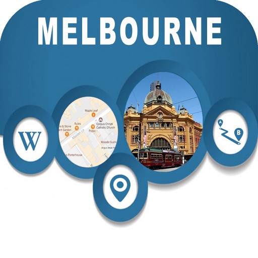 Melbourne Australia Offline City Map Navigation iOS App