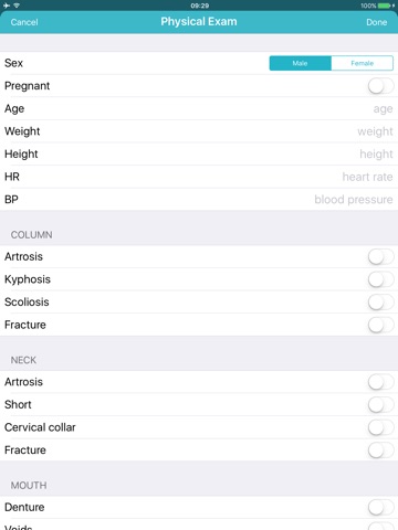Preanesthetic Evaluation screenshot 2