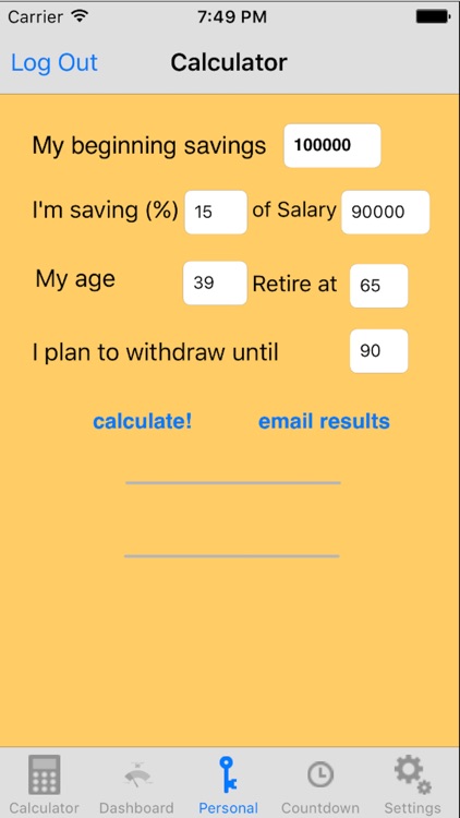 myNestEgg retirement calc
