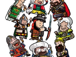Pack de stickers de las diferentes filas de Moros y Cristianos de alcoy