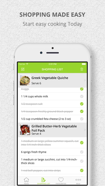 Healthy Vegan Vegetarian Recipes & Shopping List screenshot-4