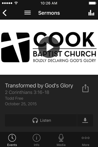 Cook Baptist Church screenshot 2