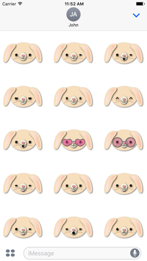 Easter Bunny Emoji Stickers