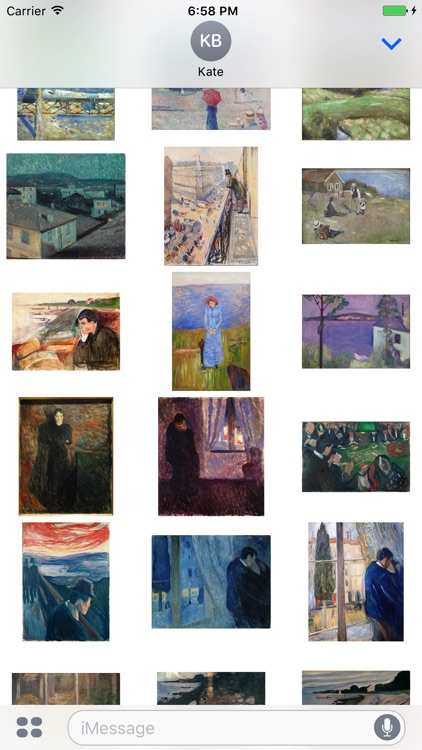 Edvard Munch Paintings for iMessage