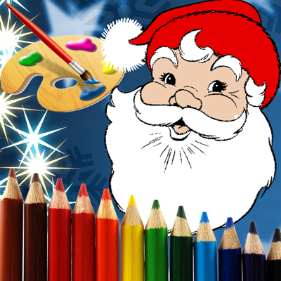 Christmas Santa Coloring Pages -Kids Coloring Book