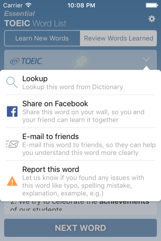 Essential TOEIC word list - 4000 vocabularies screenshot 3