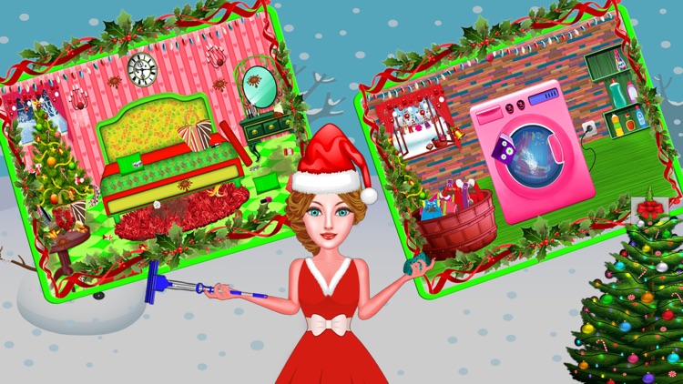 Hotel Cleaning Games for Girls Christmas Game screenshot-4