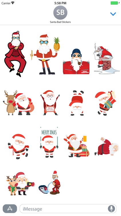 Bad Santa iMessage Stickers for Christmas
