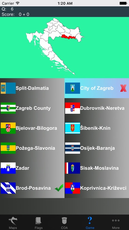 Croatia State Maps and Flags