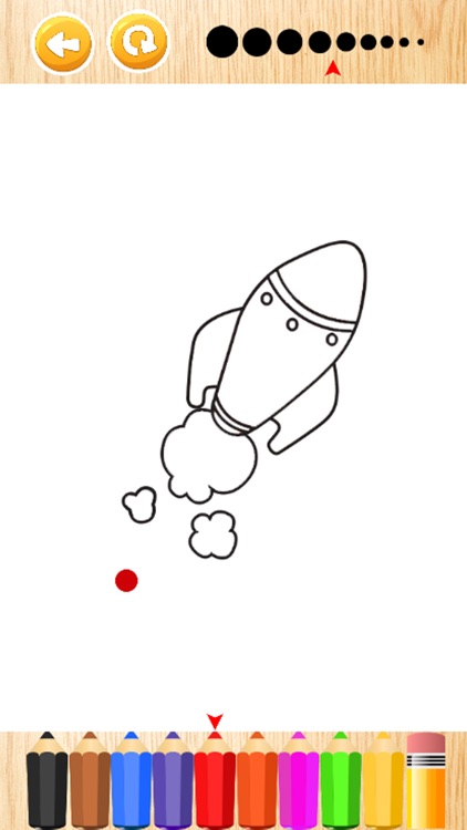 Rocket space coloring book for kids games