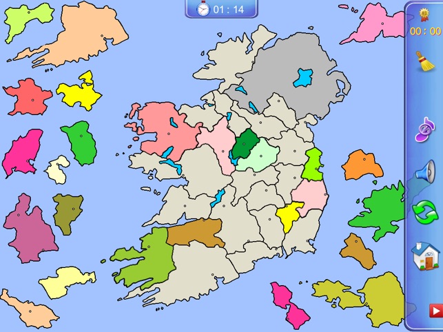 Ireland Puzzle Map