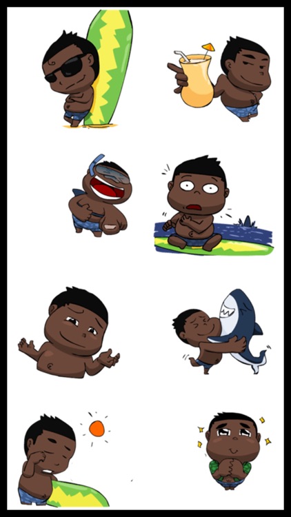 Hawaii Surfer Stickers screenshot-3