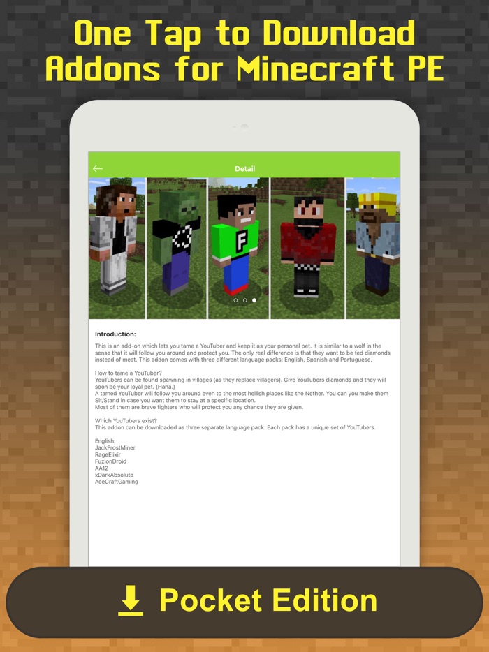 Free Addons - MCPE maps  add ons for Minecraft PE