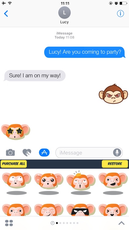 Monkey Stickers - Cute Monkey Emojis