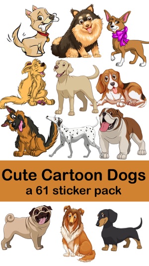 Cute Cartoon Dog Sticker Pack