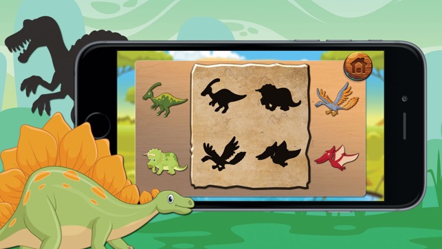 shadow dinosaur puzzle for kids