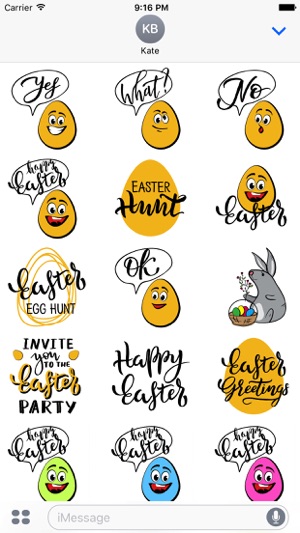 Happy Easter Calligraphy Stickers(圖2)-速報App