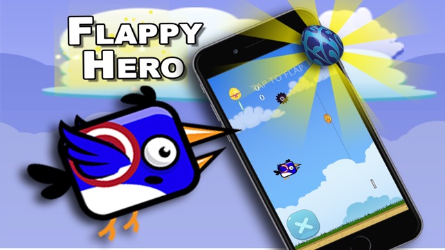 Flappy Blue hero : fly bird classic(圖3)-速報App