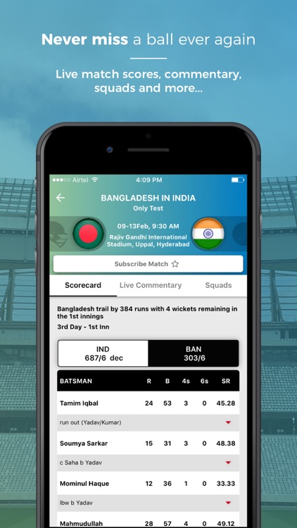 Live Cricket Match Scores ScoreBell by Zahid Naqvi