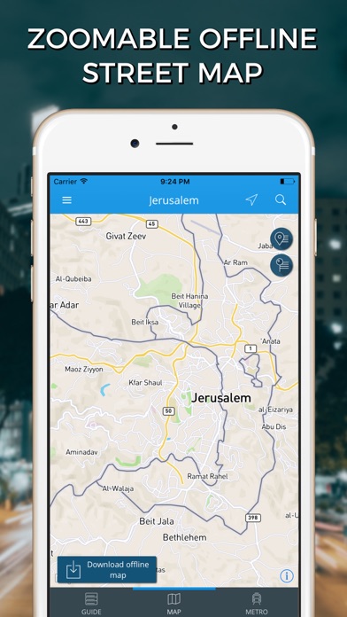 Jerusalem Travel Guide with Offline Street Map screenshot 4