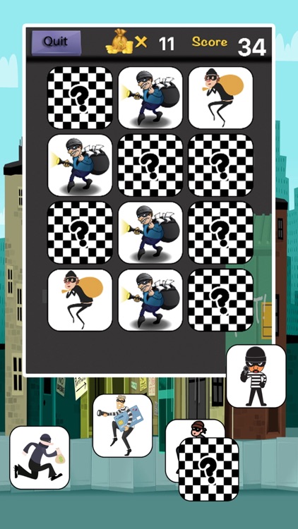 Matching Game - Robber Escape Run Cards