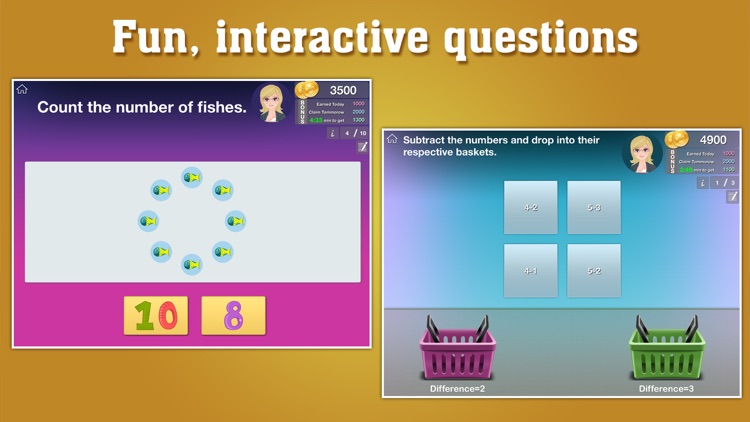 Kindergarten Math Kids Game: Count, Add, KG Shapes