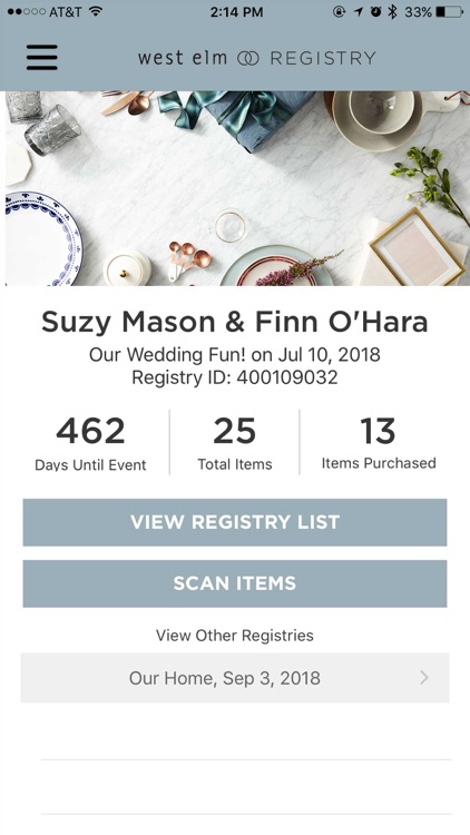 west elm registry