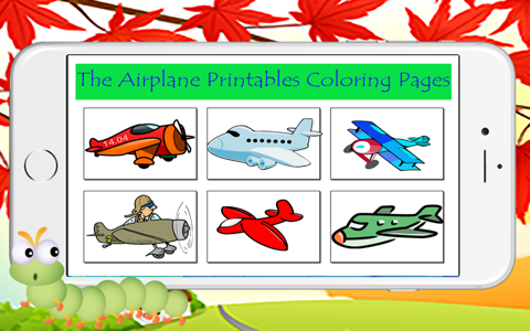 Drawing Airplane Cartoon Games Coloring Book Kid screenshot 2