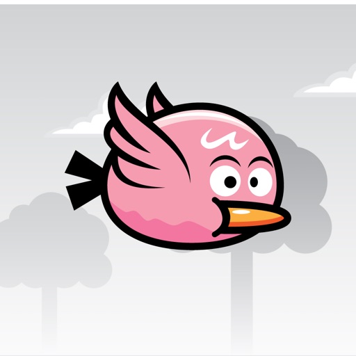 Bouncy Bird - pink bird icon