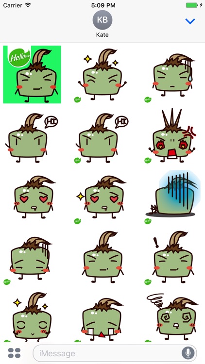 Hellowe Stickers: Green Slime