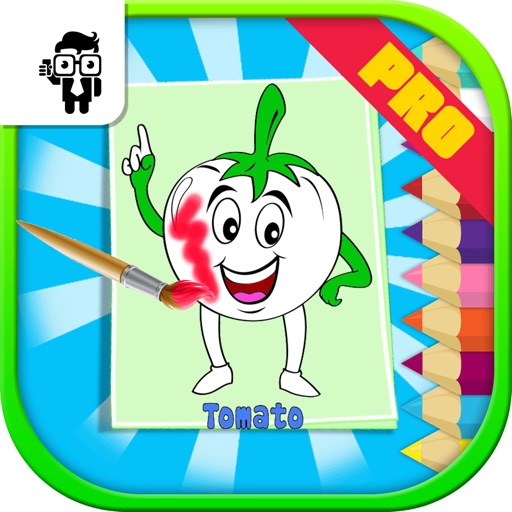 Vegetables Kids Coloring Book Pro iOS App