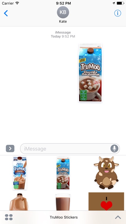 TruMoo Brand Milk Stickers