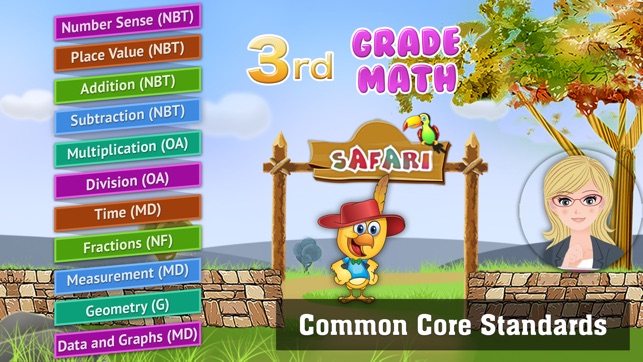 3rd Grade Math: Fractions, Geometry, Common Core(圖1)-速報App