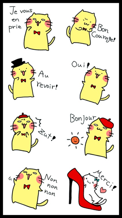 French Cat Stickers