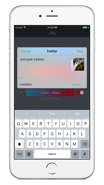 iPost - Post Twitter in Today Widget