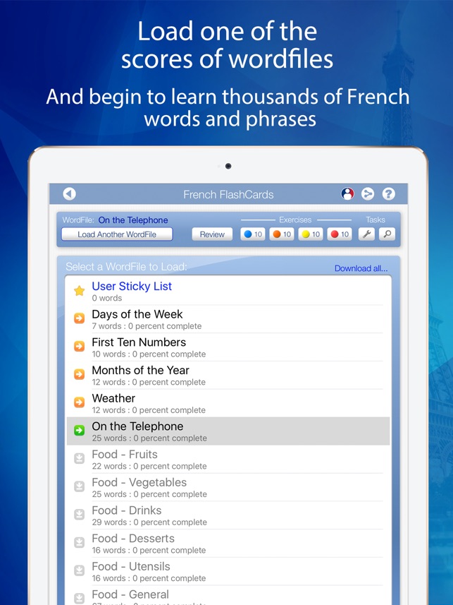 Learn French FlashCards for iPad(圖2)-速報App