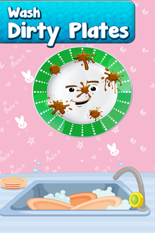 Girl Dress Up Dish Washing Coloring : Free Games screenshot 4