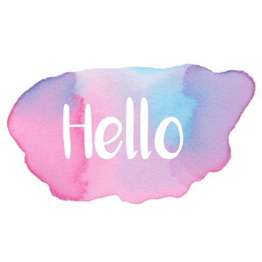 Hello - Watercolor Messages Stickers by Maraquela