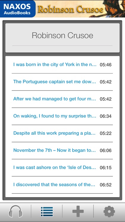 Robinson Crusoe: Audiobook App