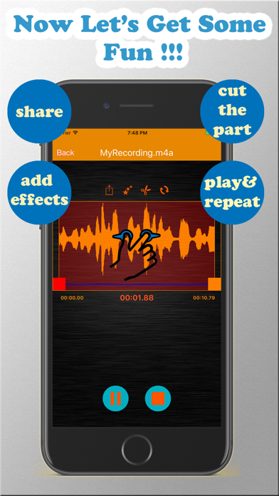 LF Recorder - HD Voice Record, play & edit audio screenshot 2
