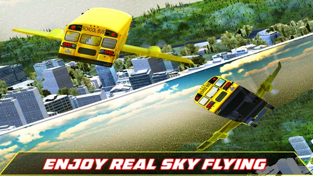 Flying School Bus - 3D Simulator(圖1)-速報App