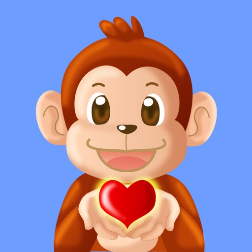 Aki the monkey teaches values - Sharing icon