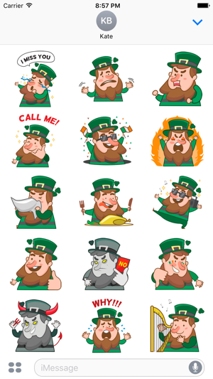 St. Patrick's Day - Text Message Stickers Pack(圖2)-速報App