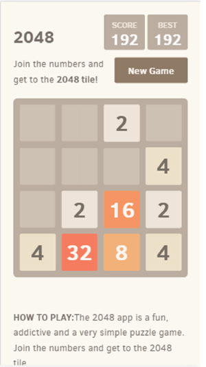 2048 game only