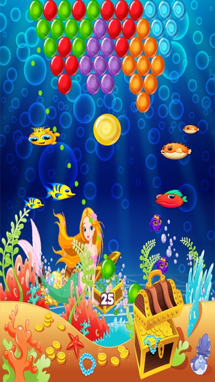 Mermaid Princess Underwater Bubble Shooter Games
